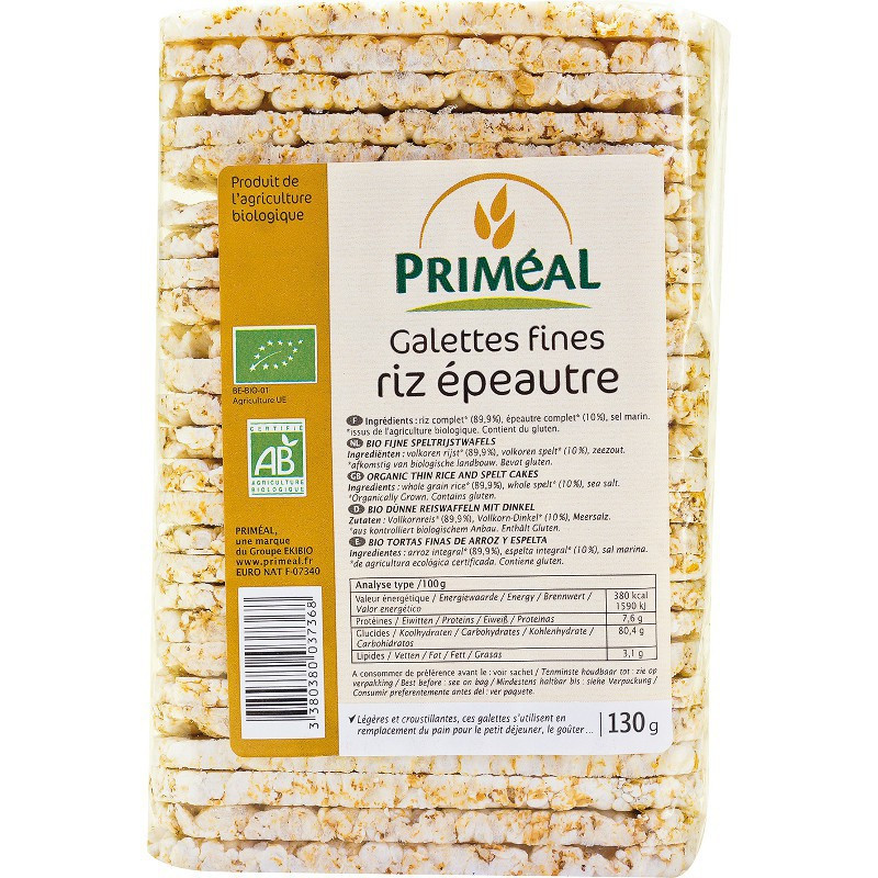 TORTAS FINAS DE ARROZ Y QUINOA 130Gr. PRIMEAL