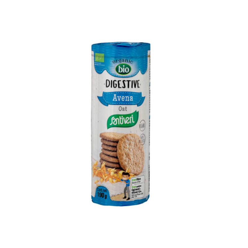 GALLETAS DIGESTIVE AVENA BIO 190Gr. SANTIVERI