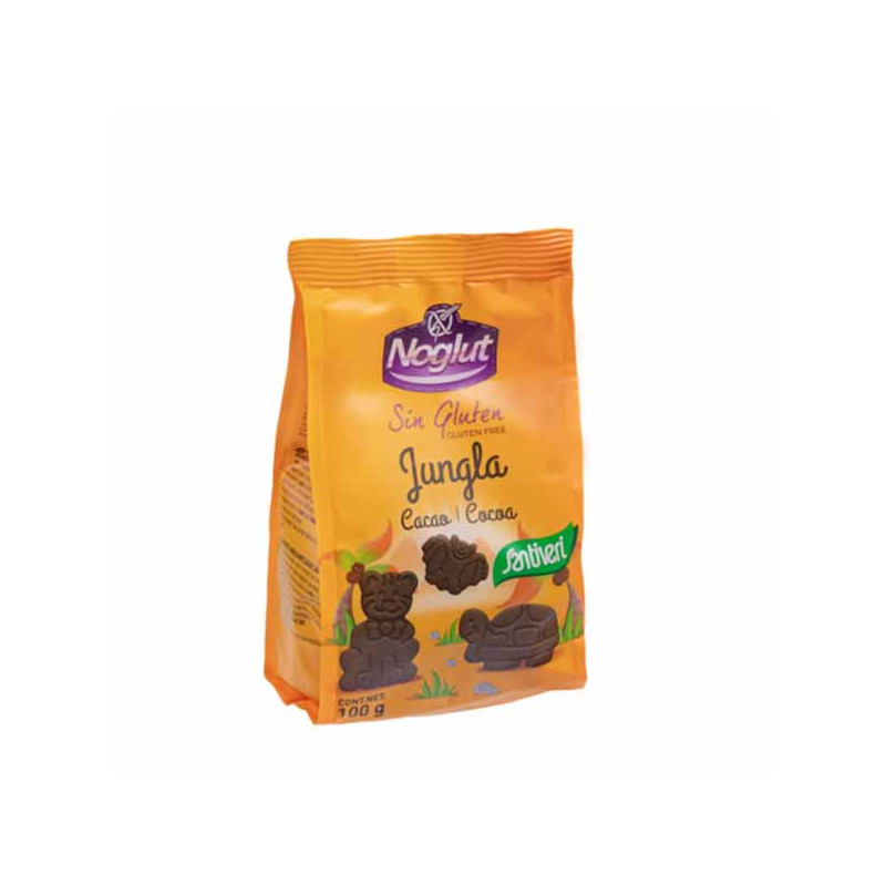 NOGLUT GALLETAS JUNGLA CACAO 100Gr. SANTIVERI