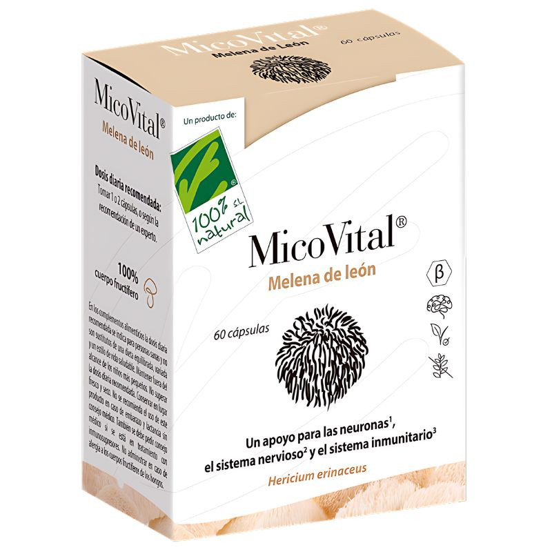 MICOVITAL MELENA DE LEÓN 60 CÁPSULAS 100% NATURAL