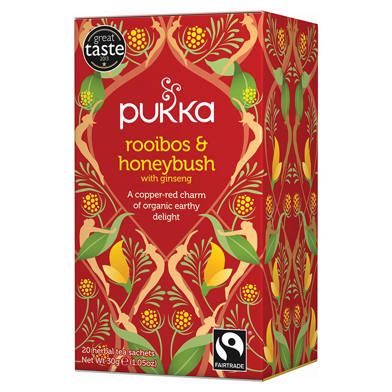 INFUSION ROOIBOS Y HOJAS DE ARBOL DE MIEL 20 FILTROS PUKKA