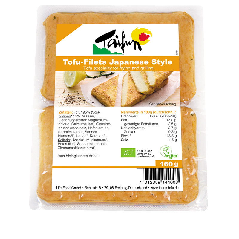 FILETES DE TOFU ESTILO JAPONES BIO 160Gr. TAIFUN