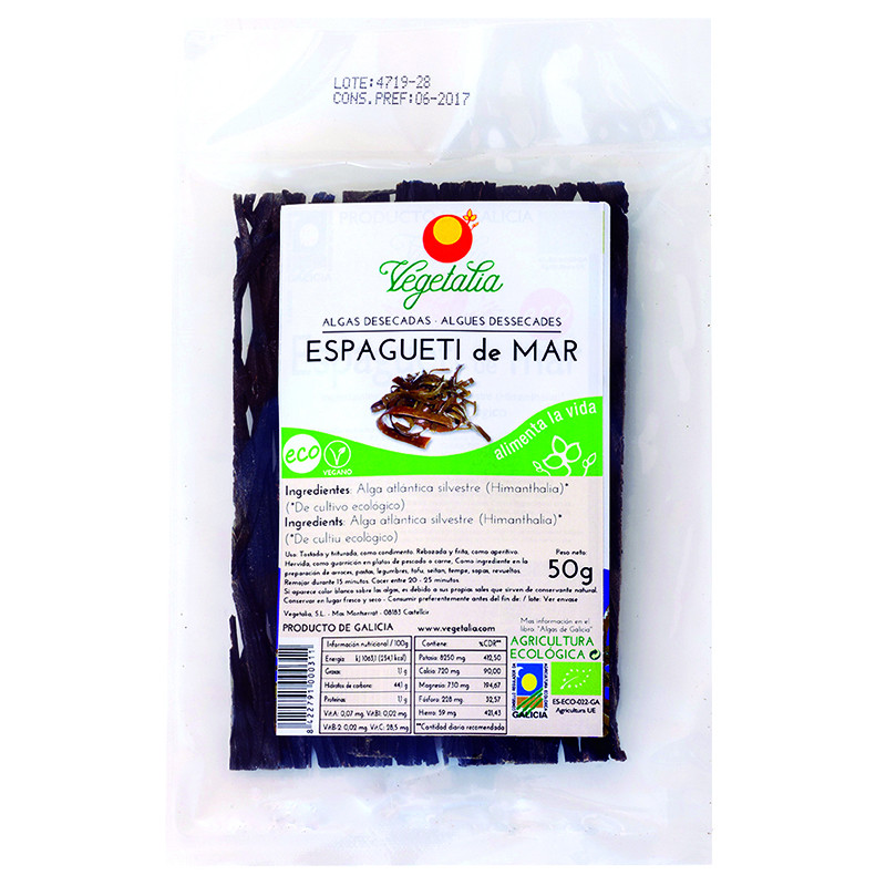 ALGA ESPAGUETTI DE MAR BIO 50Gr. VEGETALIA