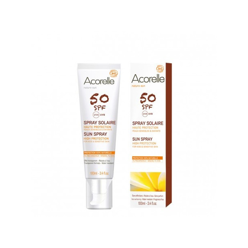 SPRAY SOLAR CARA Y CUERPO SPF50 100Ml. ACORELLE