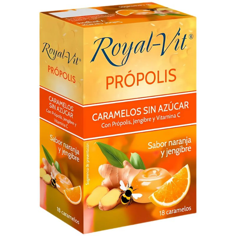 PRÓPOLIS CARAMELOS DE JENGIBRE Y NARANJA ROYAL-VIT