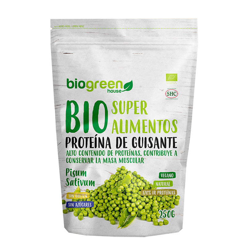 PROTEINA DE GUISANTE SUPERALIMENTO BIO 250Gr. BIOGREEN