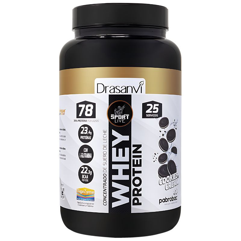 WHEY PROTEIN CONCENTRADA COOK. & CREAM 750GR DRASANVI SPORT LIVE