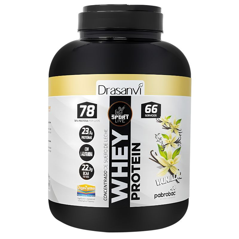 WHEY PROTEIN CONCENTRADA VAINILLA 2KG DRASANVI SPORT LIVE