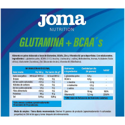 GLUTAMINA + BCAA´S  SABOR LIMÓN 250GR JOMA NUTRITION