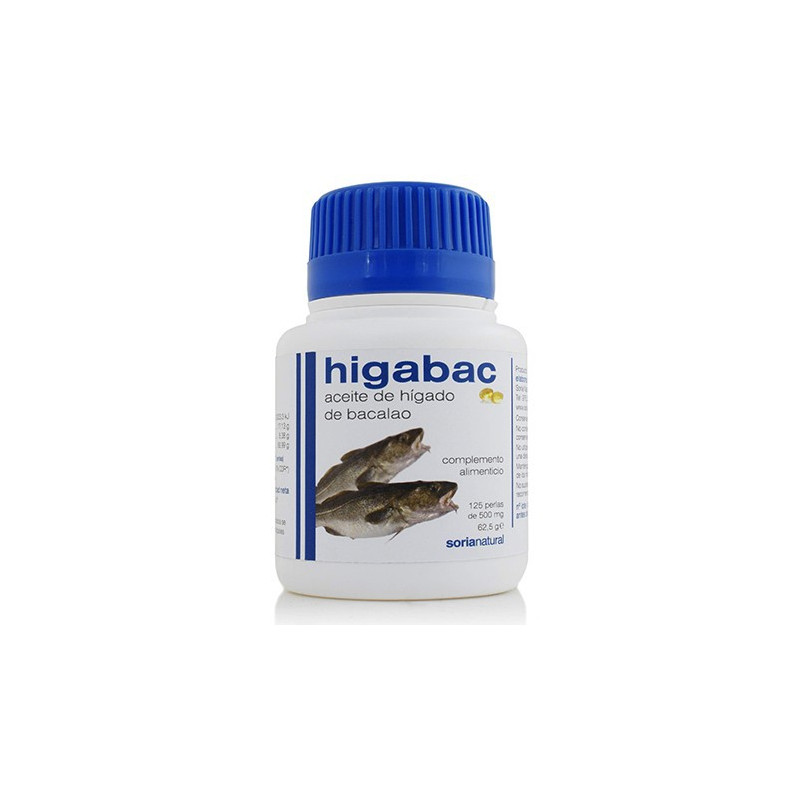 ACEITE DE HIGADO DE BACALAO 125 PERLAS SORIA NATURAL ALIMENTACION