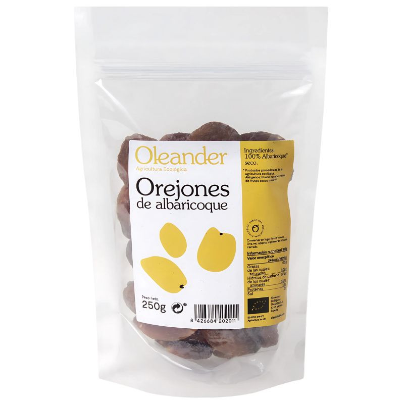 OREJONES DE ALBARICOQUE BIO 250GR OLEANDER