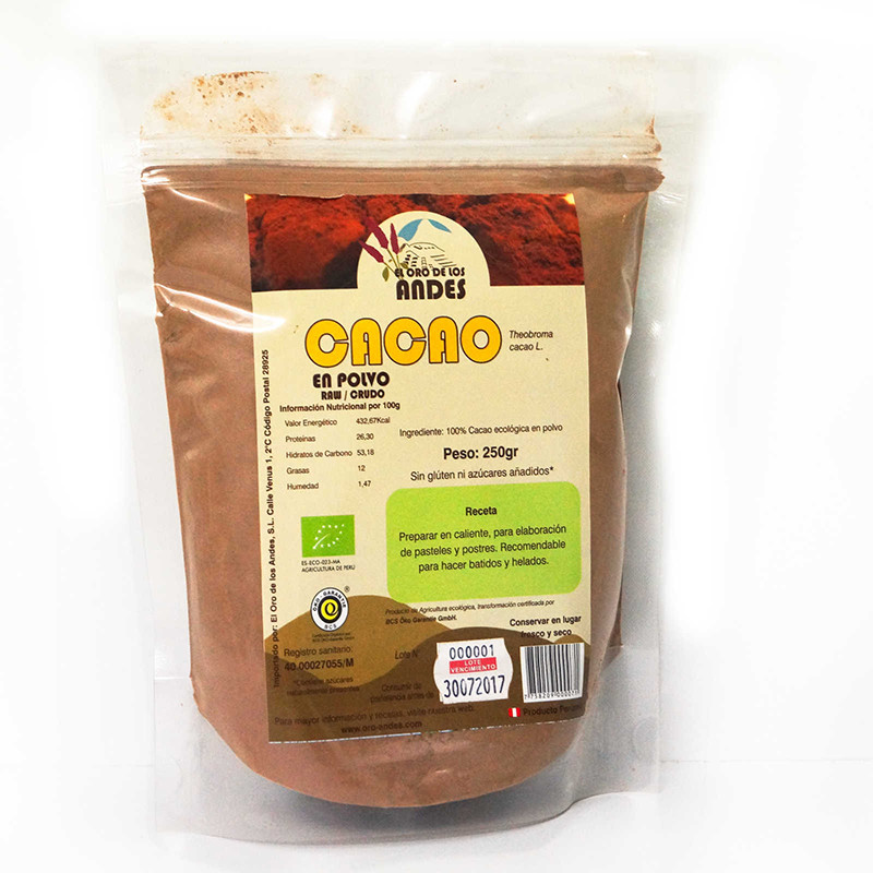 CACAO EN POLVO 250Gr. ORO DE LOS ANDES
