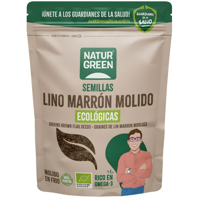 SEMILLAS LINO MARRON MOLIDO BIO 150GR NATURGREEN