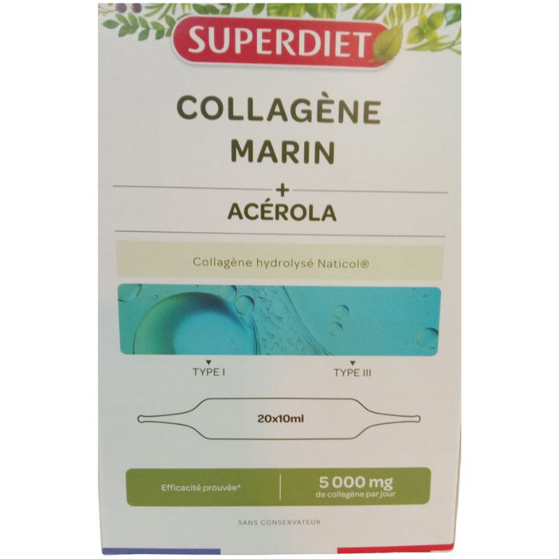COLAGENO MARINO CON ACEROLA 20 AMPOLLAS SUPERDIET