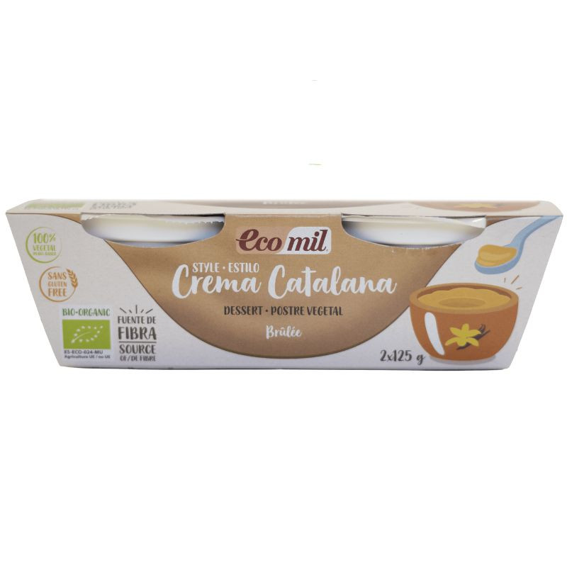POSTRE DE CREMA CATALANA BIO 2X125G ECOMIL
