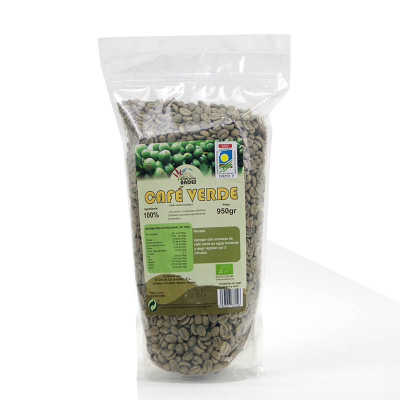 CAFE VERDE EN GRANO 950Gr. ORO DE LOS ANDES
