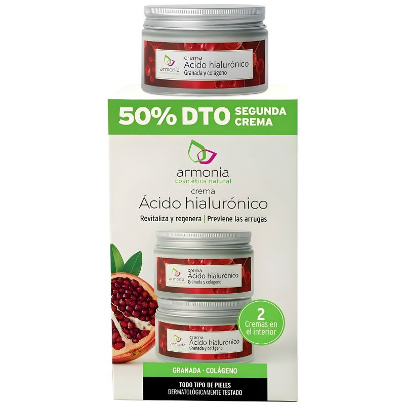 PACK CREMA DE ÁCIDO HIALURÓNICO 2ª UNIDAD 50% 2X50ML ARMONIA