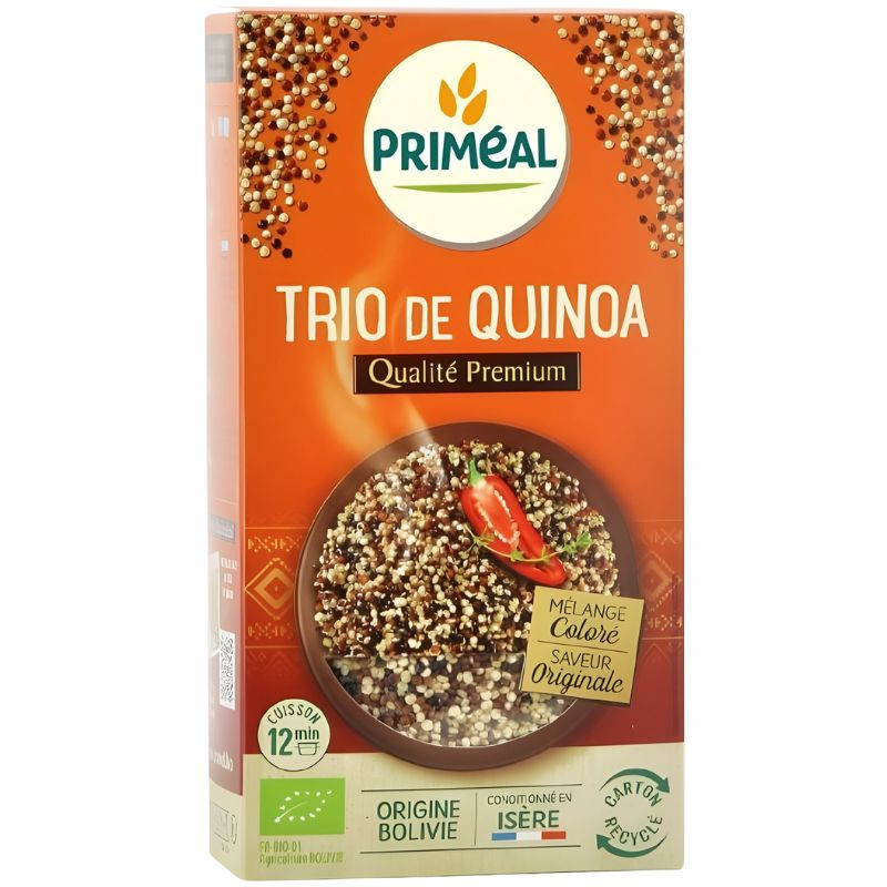 TRÍO DE QUINOA BLANCA ROJA Y NEGRA 500G PRIMEAL