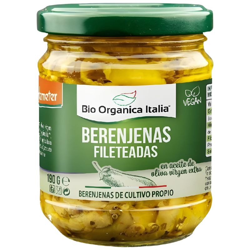 BERENJENAS FILETEADAS EN ACEITE BIO 190G BIO ORGANICA ITALIA
