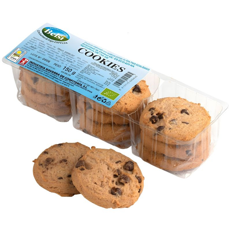 COOKIES DE ESPELTA CON PEPITAS DE CHOCOLATE 150G BELSI