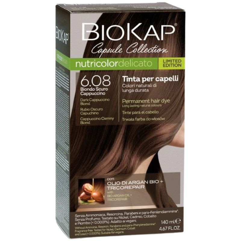 DELICATO 6.08 RUBIO OSCURO CAPUCHINO ED. LIMITADA 140ML BIOKAP