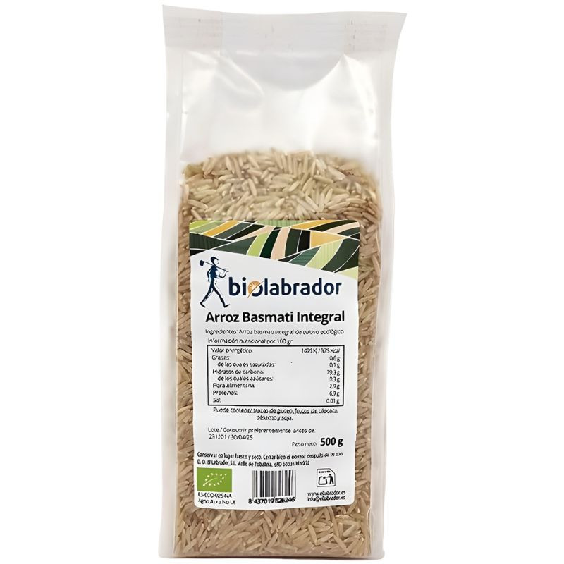ARROZ BASMATI INTEGRAL 500G BIOLABRADOR