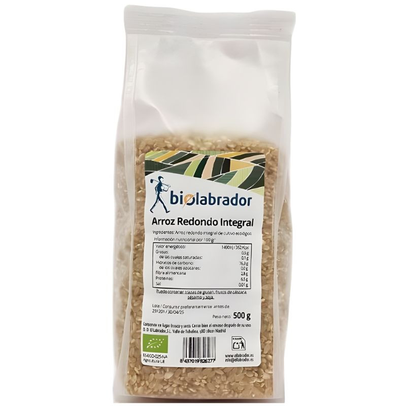 ARROZ REDONDO INTEGRAL 500G BIOLABRADOR
