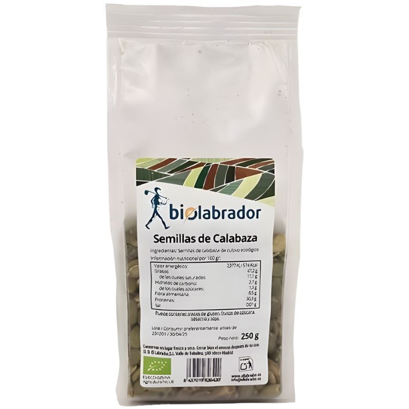 PIPAS DE CALABAZA PELADAS 250G BIOLABRADOR