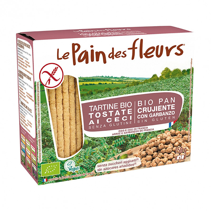 PAN DE FLORES CON GARBANZOS SIN GLUTEN BIO 150Gr. LE PAIN DES FLEURS
