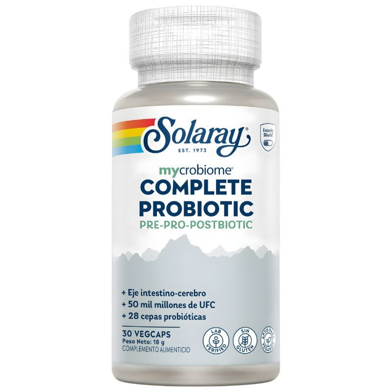 MYCROBIOME COMPLETE PROBIOTIC 30 CÁPSULAS VEGETALES SOLARAY