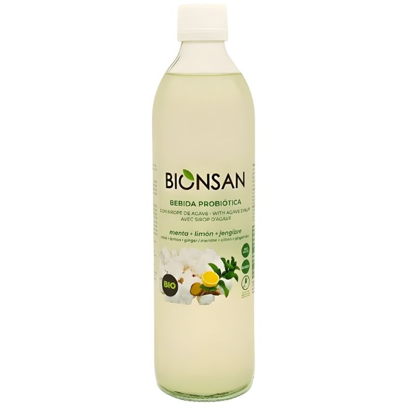 BEBIDA PROBIÓTICA DE MENTA Y JENGIBRE 500ML BIONSAN