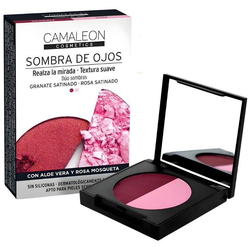 SOMBRA DE OJOS GRANATE Y ROSA CAMALEON
