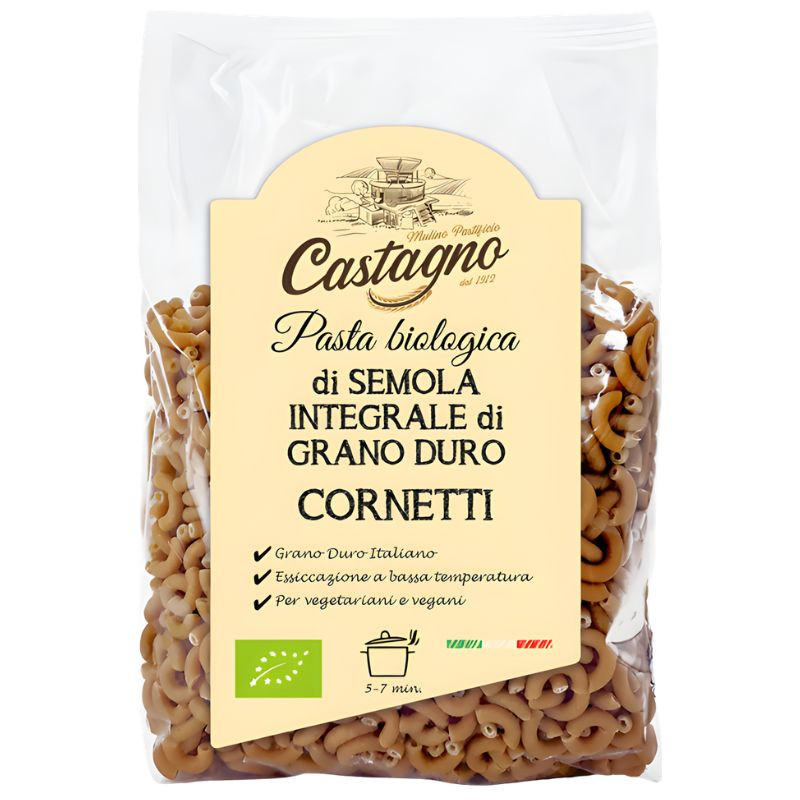 CORNETTI DE TRIGO DURO INTEGRAL 500G CASTAGNO