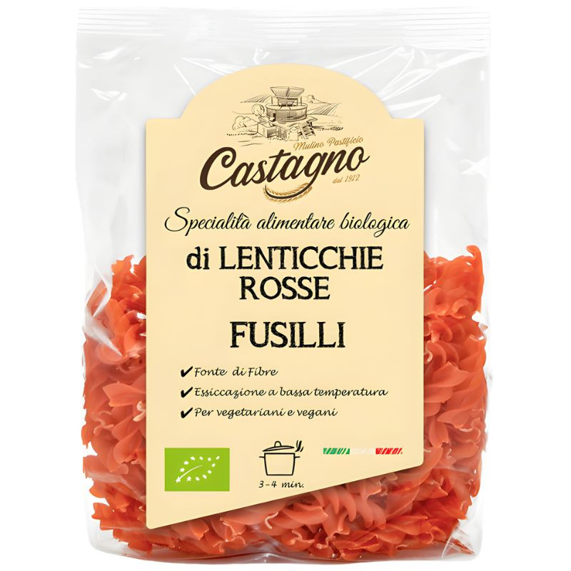 ESPIRALES DE LENTEJAS ROJAS 250G CASTAGNO