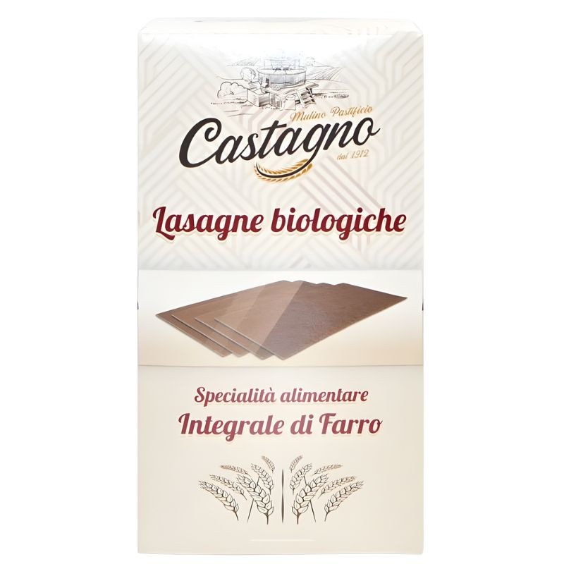 LASAÑA DE ESPELTA INTEGRAL 500G CASTAGNO
