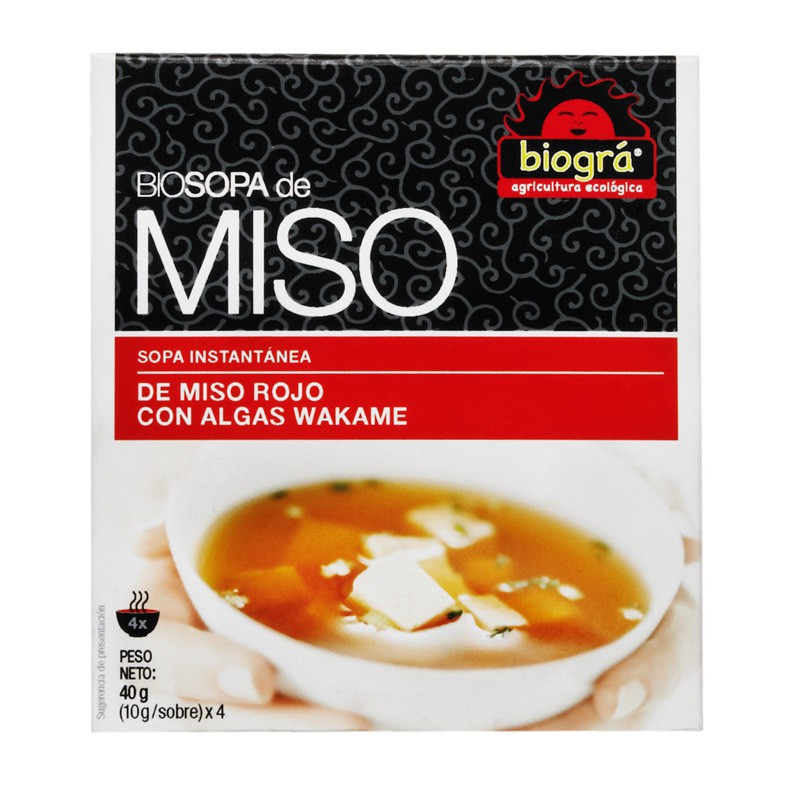 SOPA DE MISO CON ALGAS WAKAME 4x10Gr. BIOGRA