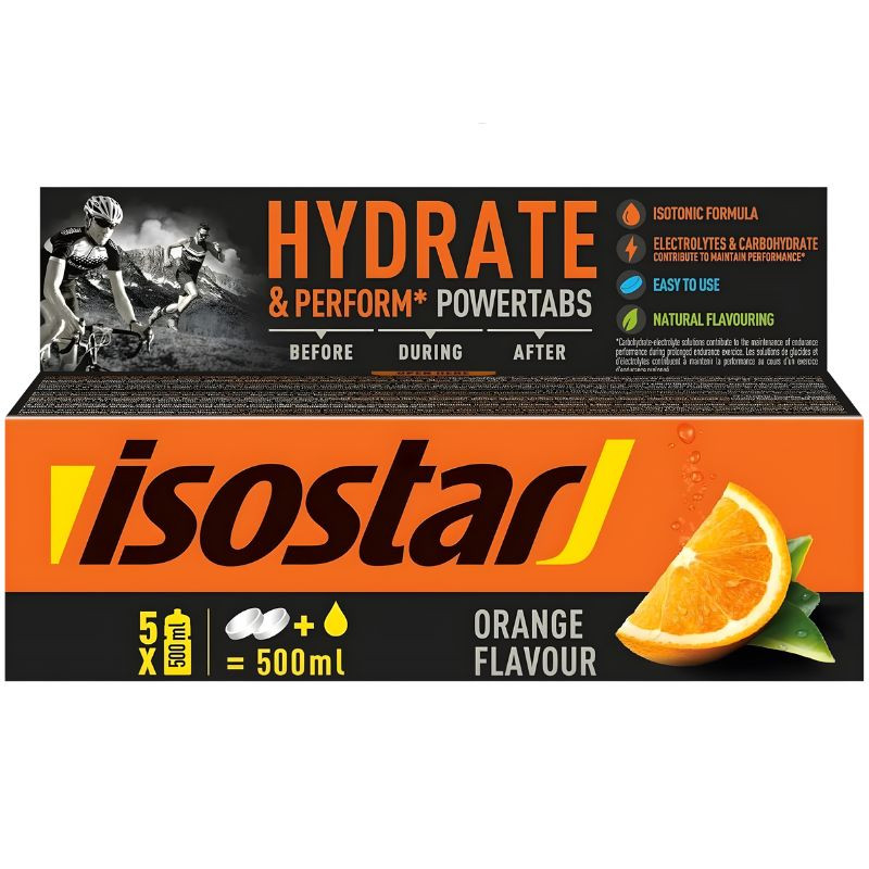 POWERTABS SABOR NARANJA 10 COMPRIMIDOS EFERVESCENTES ISOSTAR
