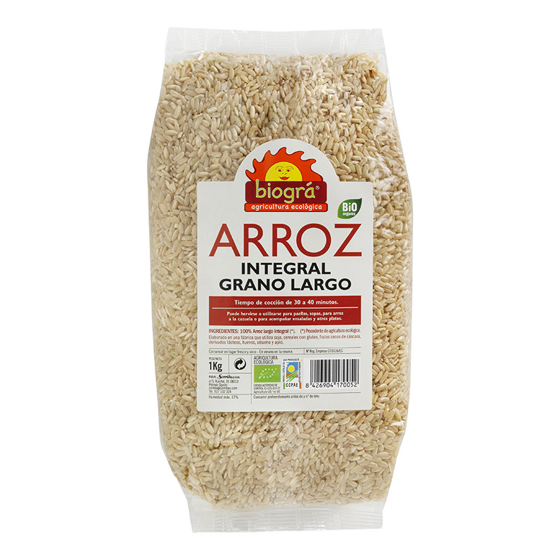 ARROZ INTEGRAL LARGO 1Kg. BIOGRA