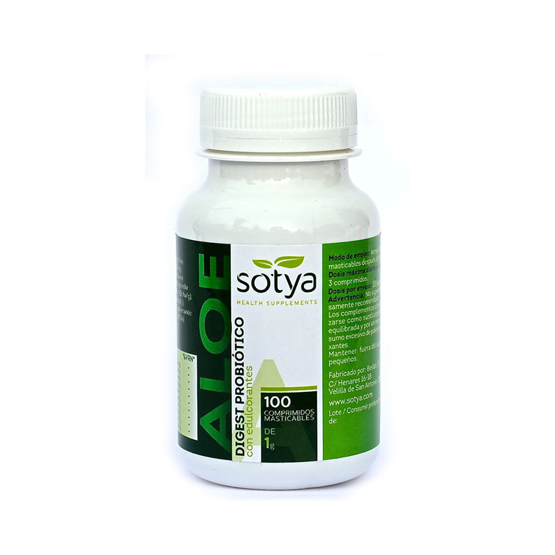 ALOE DIGEST PROBIOTICO 100 COMPRIMIDOS MASTICABLES DE 1Gr. SOTYA