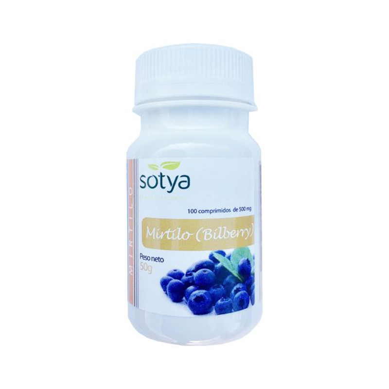 MIRTILO (BILBERRY) 100 COMPRIMIDOS DE 500Mg. SOTYA