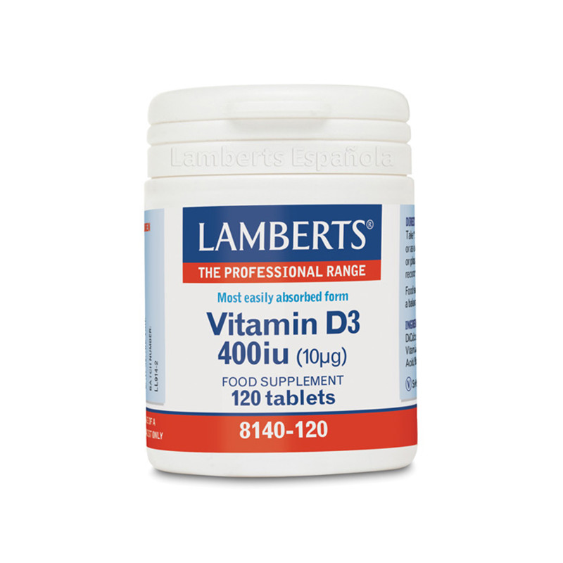 VITAMINA D3 400UI 10µg. 120 TABLETAS LAMBERTS