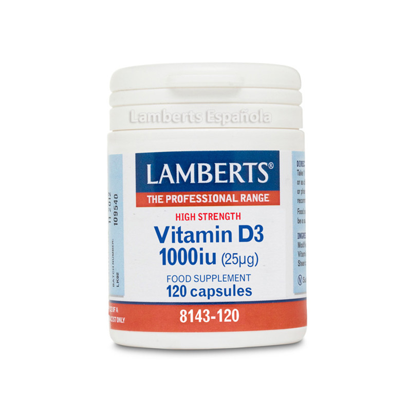 VITAMINA D3 1000UI 25µg. 120 CAPSULAS LAMBERTS