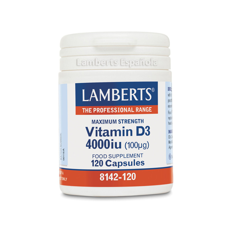 VITAMINA D3 4000UI 100µg. 120 TABLETAS LAMBERTS