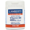 VITAMINA D3 4000UI 100µg. 120 TABLETAS LAMBERTS