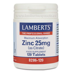 ZINC 25Mg. 120 TABLETAS...