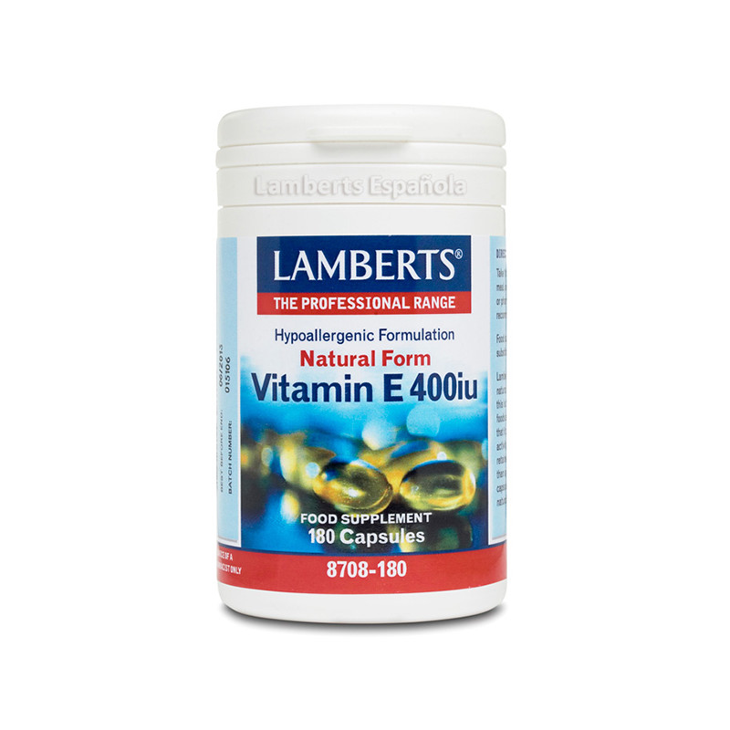 VITAMINA E NATURAL  400UI 180 CAPSULAS LAMBERTS