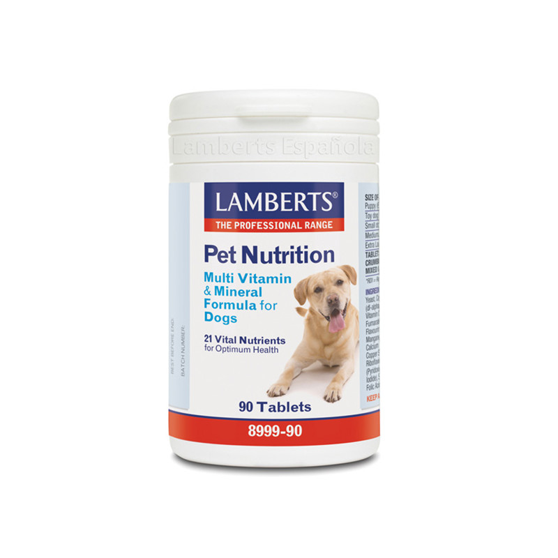 PET NUTRITION (MULTIVIT. Y MINERALES PARA PERROS) 90 TABLETAS LAMBERTS