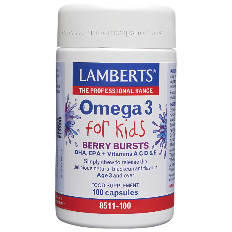 OMEGA 3 PARA NIÑOS CON DHA 100MG/EPA 14MG 60 CÁPSULAS LAMBERTS