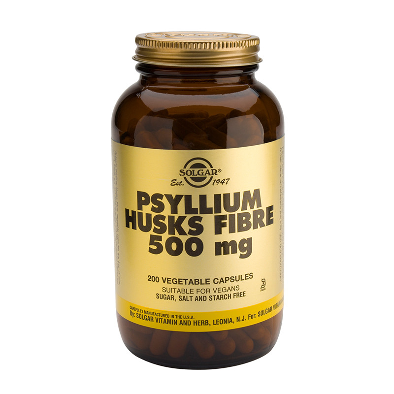 FIBRA DE CASCARAS DE PSYLLIUM 200 CAPSULAS VEGETALES SOLGAR