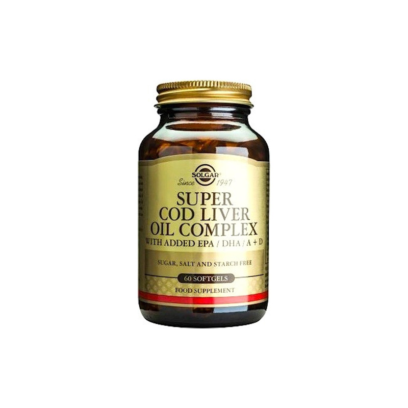 SUPER COD LIVER OIL COMPLEX 60 CAPSULAS SOLGAR